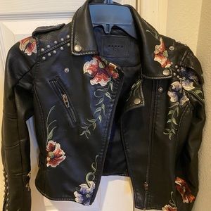 Girls BLANKNYC As You Wish Floral Moto Jacket